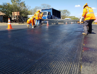 Asphalt Reinforcement Fiberglass Geogrid