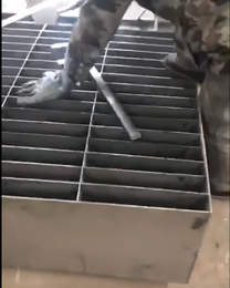 Shaped Plugged Steel Grating