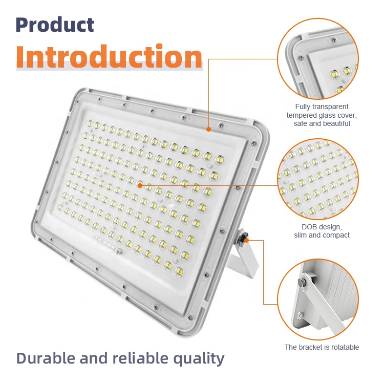 100W waterproof solar flood light