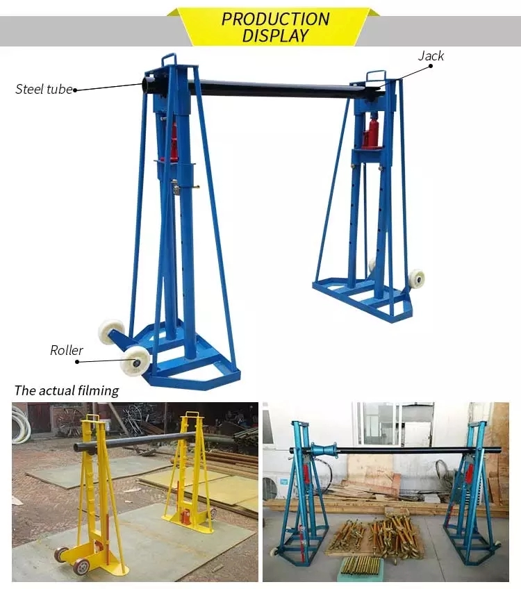 10Ton Cable Jack And Cable Reel Stand Cable Drum Handling Equipment