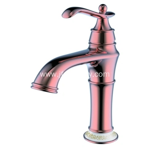 Faucet Élégance: simple froid, trou simple or, or rose simple froid et robinets de bassin à trou simple noir
