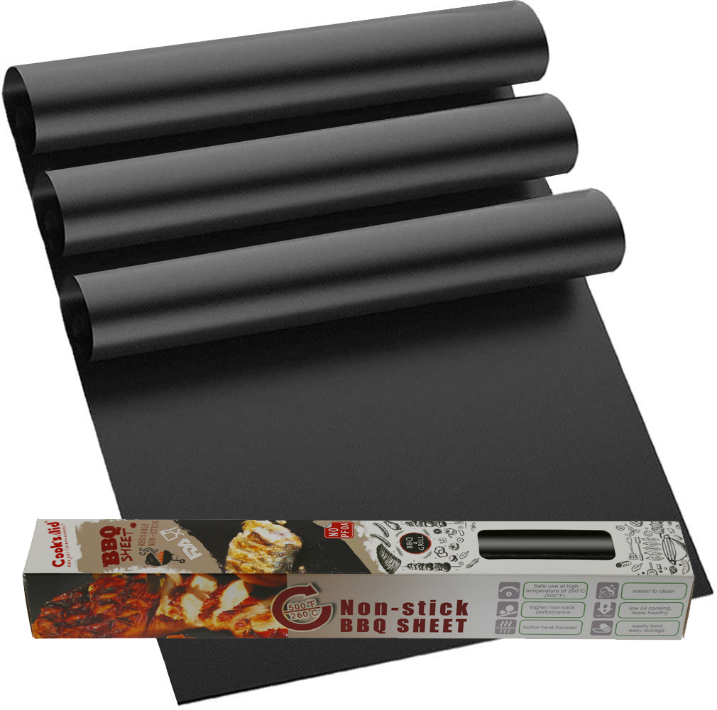 Charcoal impermeable PTFE Non-Stick BBQ Barbacoa Matera de cocina Hoja de cocina Revestimiento del horno