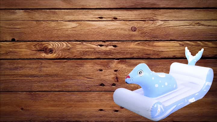 스키 리조트 - 비디오에서 귀여운 동물 어린이 풍선 썰매