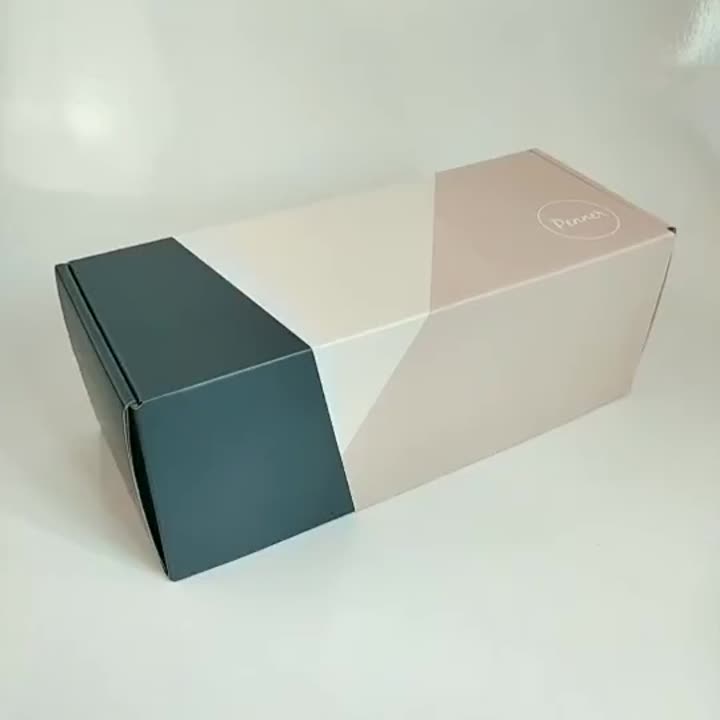 Wellpappe Verpackung flach faltende Geschenkbox (1).mp4