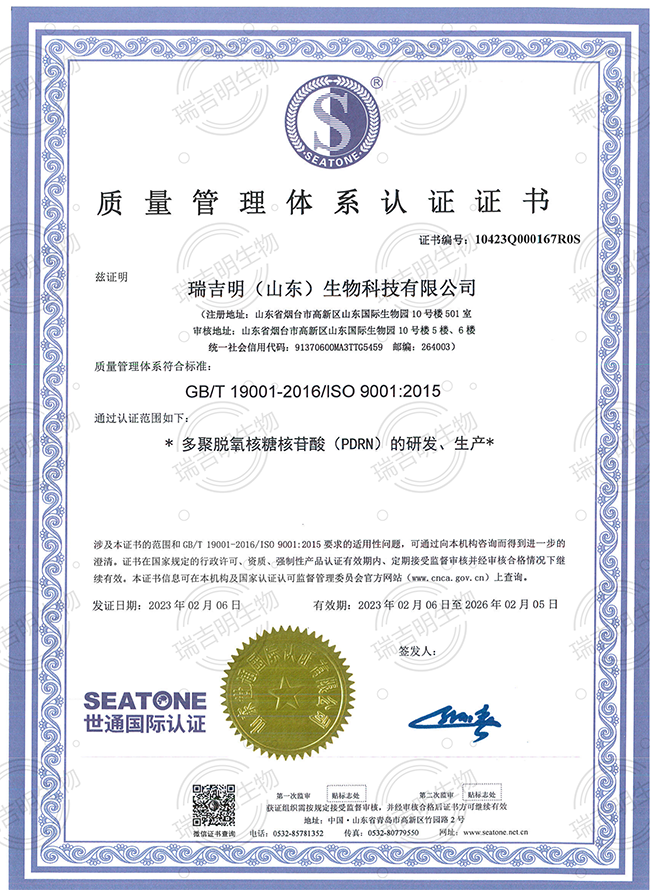 quality management system certification