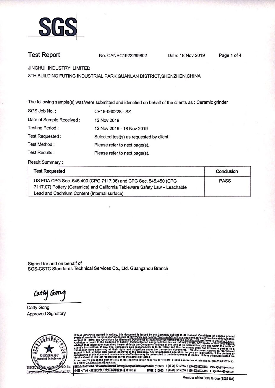 FDA for ceramic burr