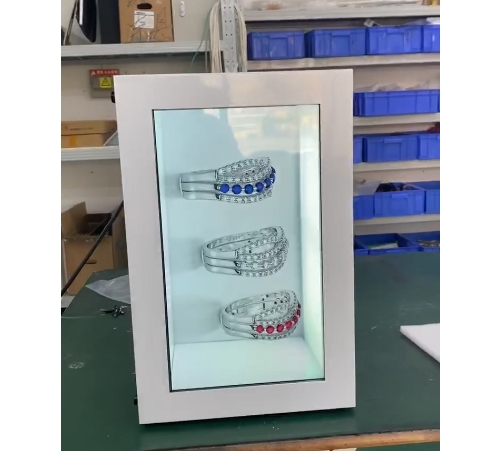 3D holographic transparent display cabinet