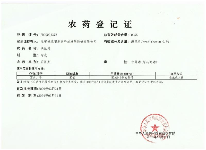 REGISTRATION CERTIFICATE