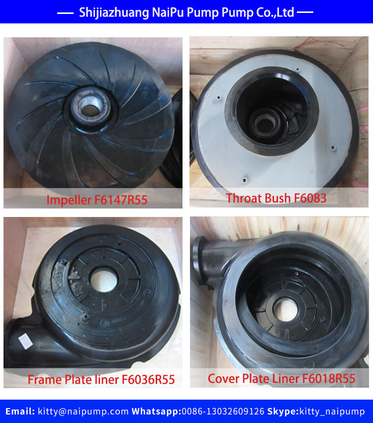 8/6 E-NA Centrifugal Horizontal Slurry Pump and Spare parts for Sales