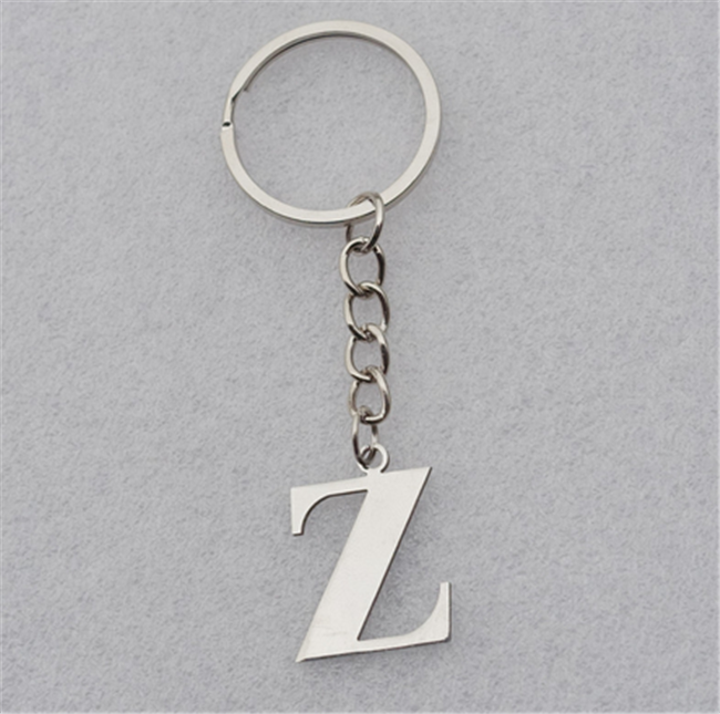 fashion metal letter keyring