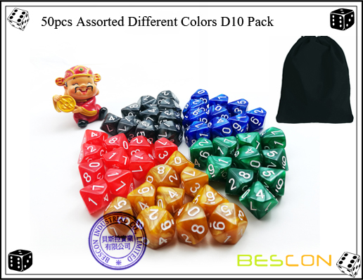 50pcs différentes couleurs assorties D10 Pack.jpg