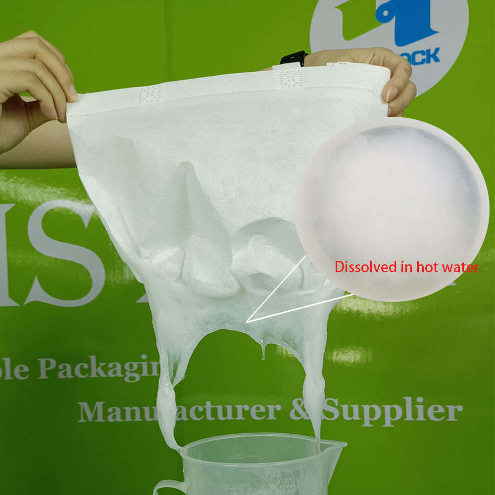 Water soluble non woven bag