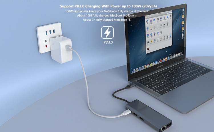 Laptop Surface Pad Hub USB-C Hub Multiport Adapter