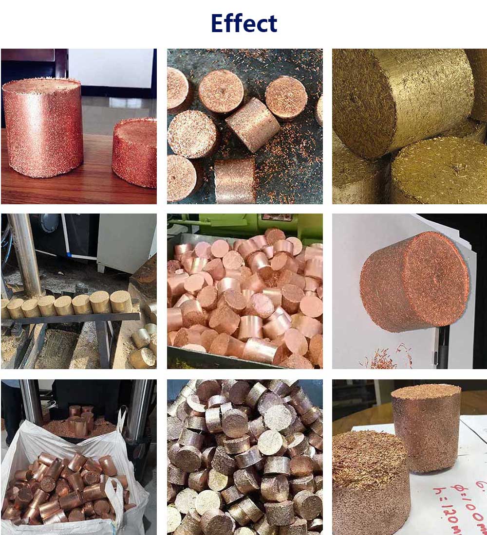 Máquina de prensa de chip de cobre Copper chip briquetting press machine