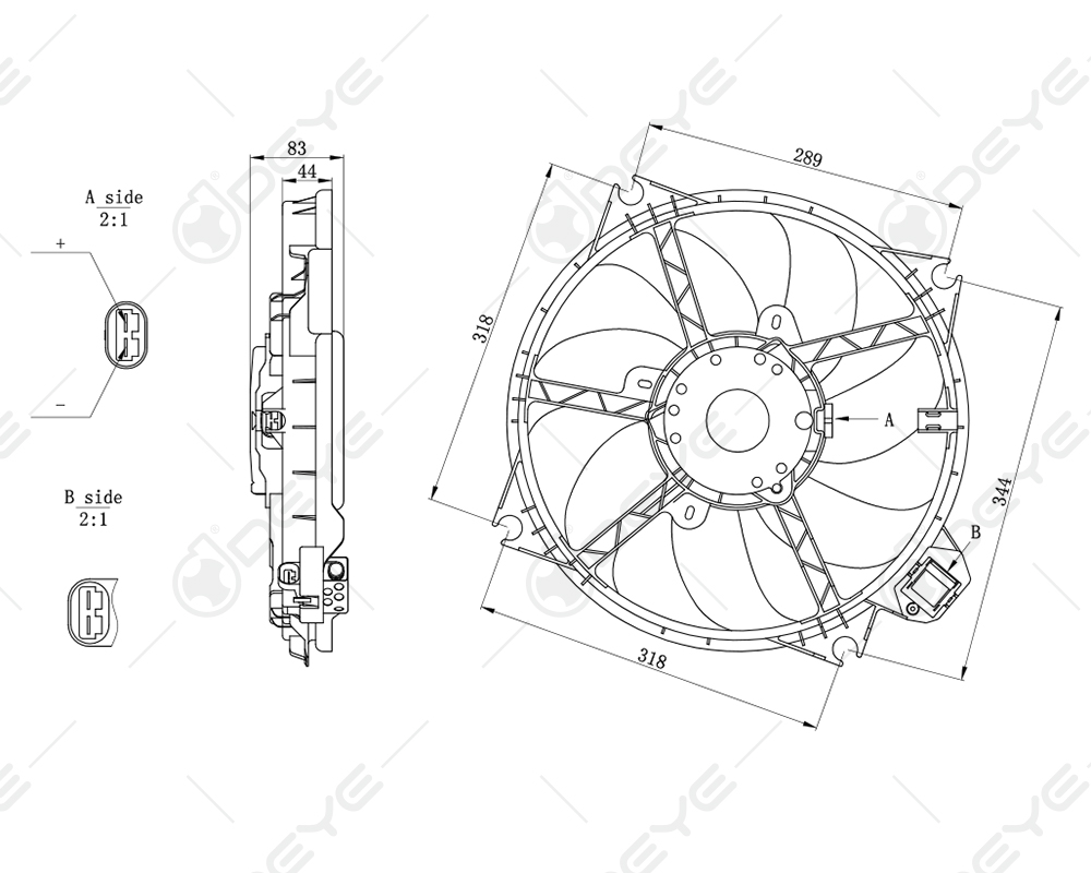 214810011R 214810028R 214819402R 214819037R koelventilator voor RENAULT MEGANE GRAN TOUR