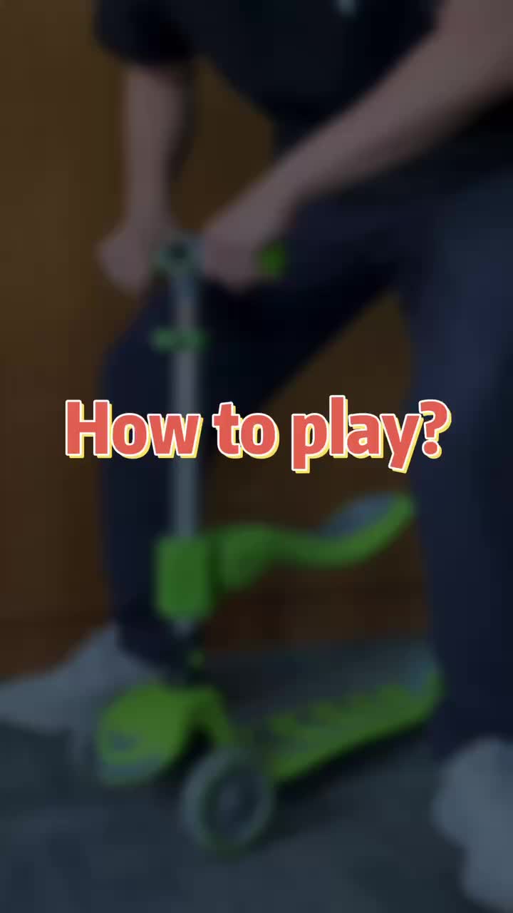 2-in-1 Kids Scooter with Seat Light-Up Wheels