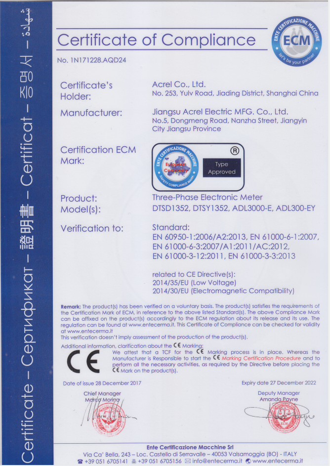 Three Phase Meter CE