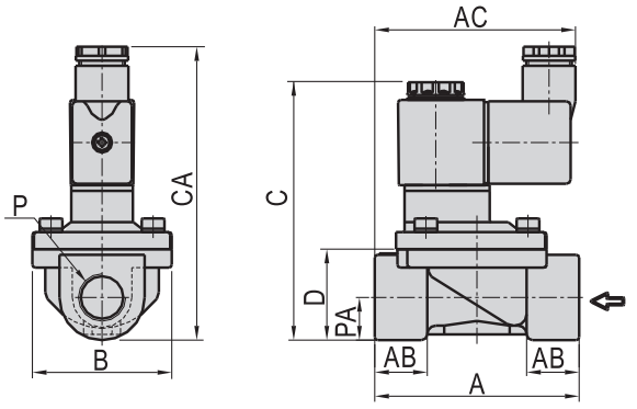 2V130-15 Airtac Type Brass Solenoid Valve 1/2 '' 24VDC 220VAC 0