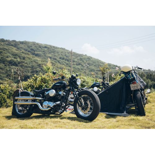 vintage bobber style motorcycle