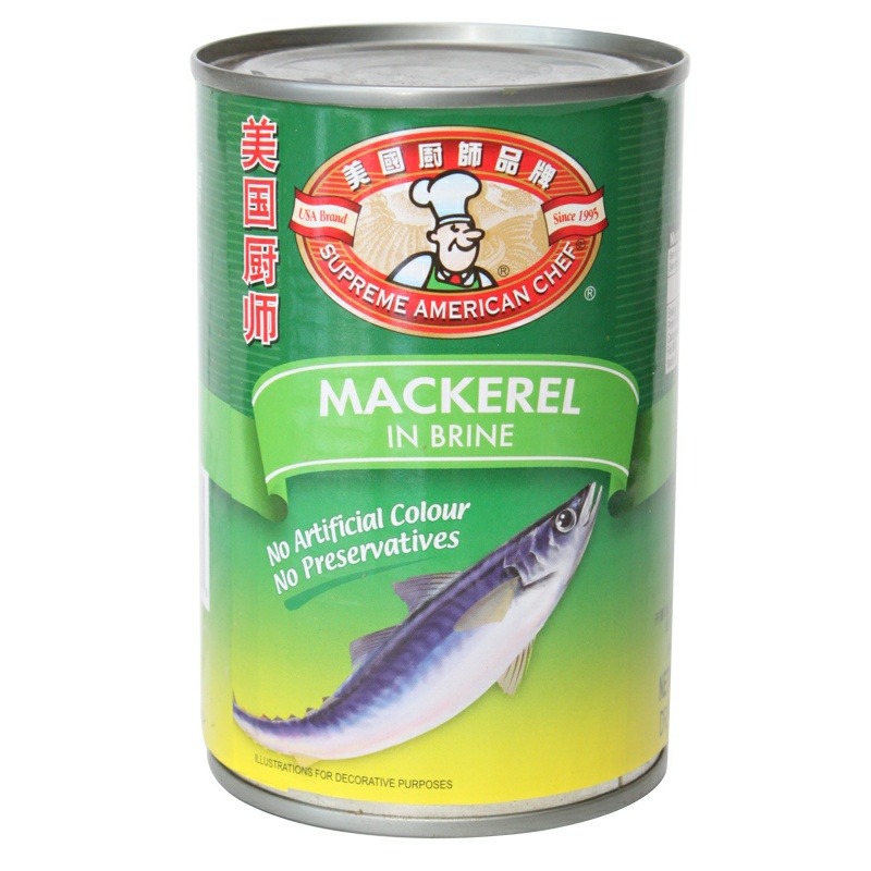 Canned Mackerel In Brine Natural Oil