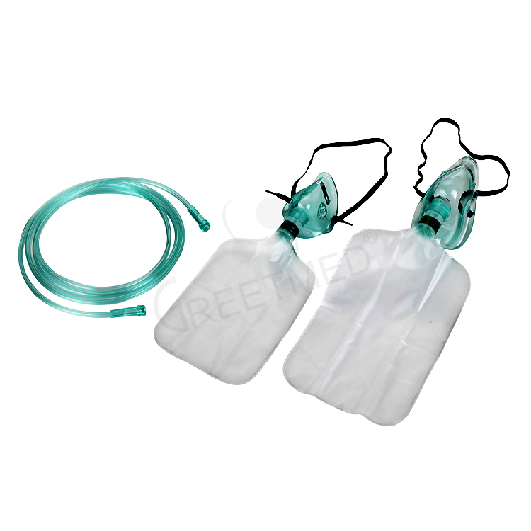 Masker masker oksigen nasal non -rebreather oksigen masker dengan bag1