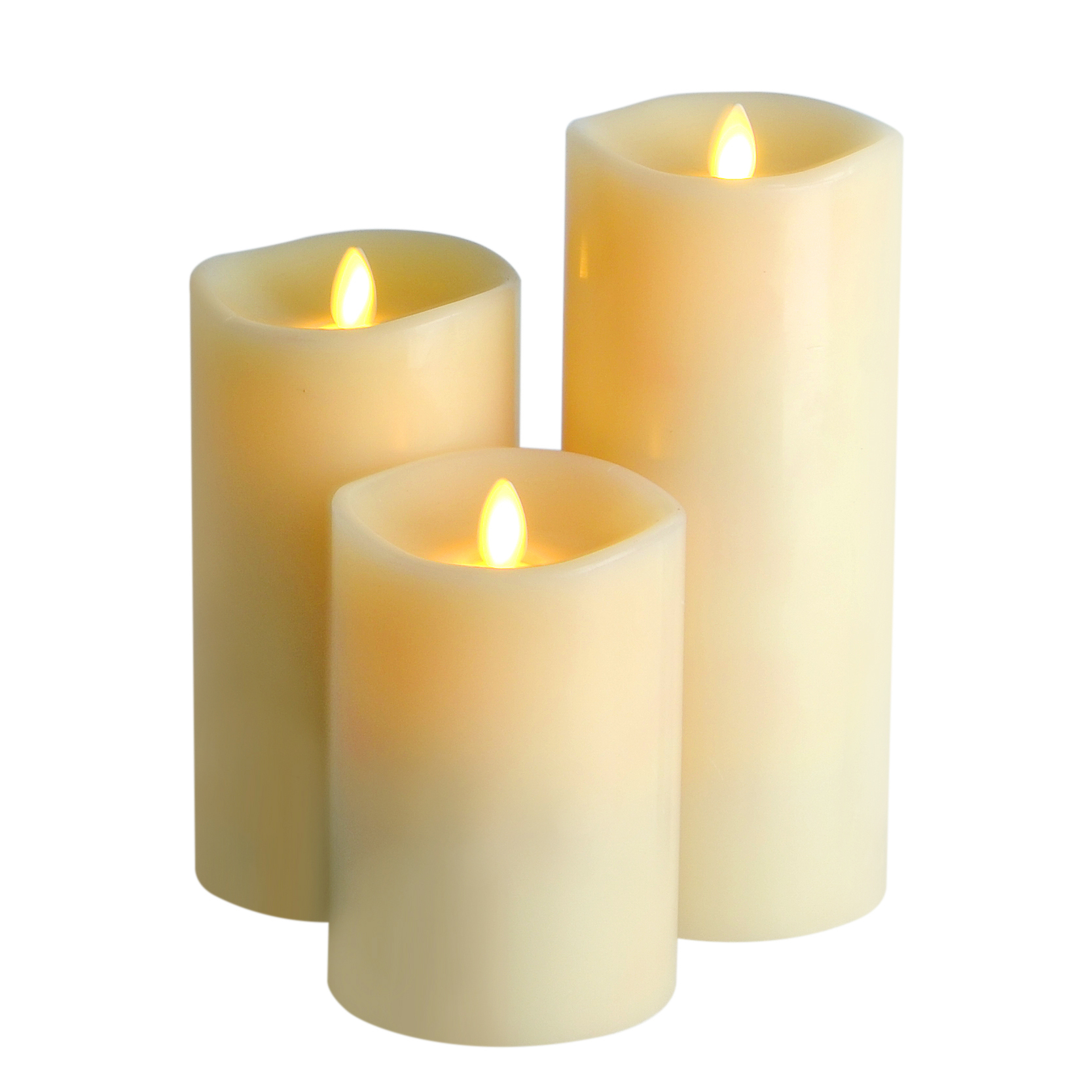 Small wave led flameless pillar candles