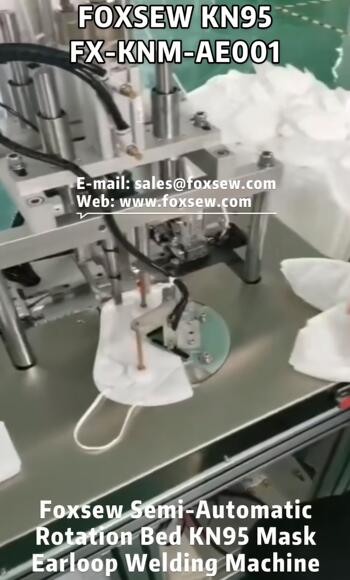 Semi Automatic Rotation Bed KN95 Mask Earloop Welding Machine