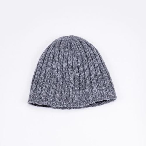 Grey Knit Bucket Hat