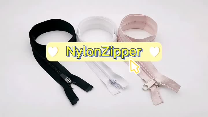 Zíper de nylon