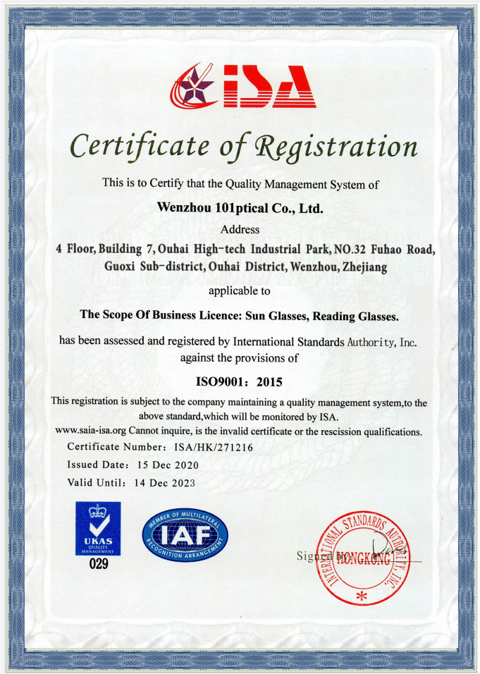 Certificate of REGISTRATION