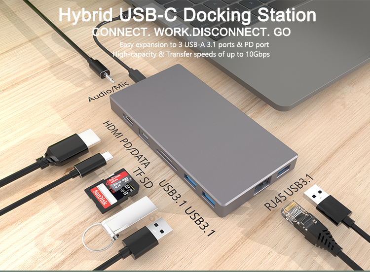 USB-C Hub with NVMe SSD Enclosure