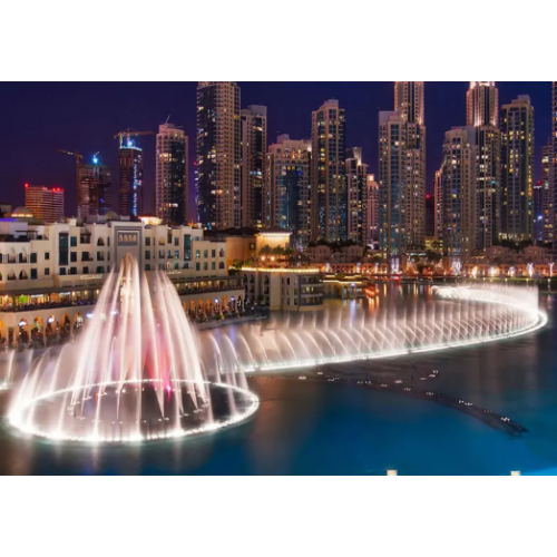 Aplicación y características de las luces de la fuente