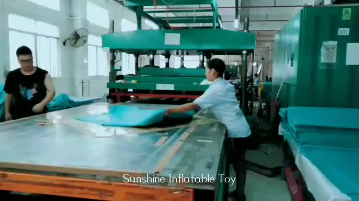 Inflatable floor_video के साथ प्लास्टिक केला बच्चों inflatable पूल