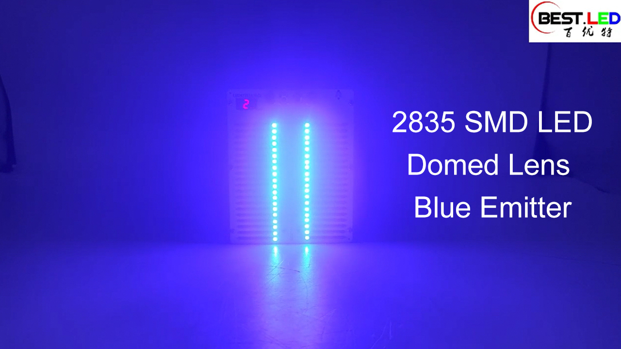 2835 LED เลนส์โดมที่มีสีฟ้า