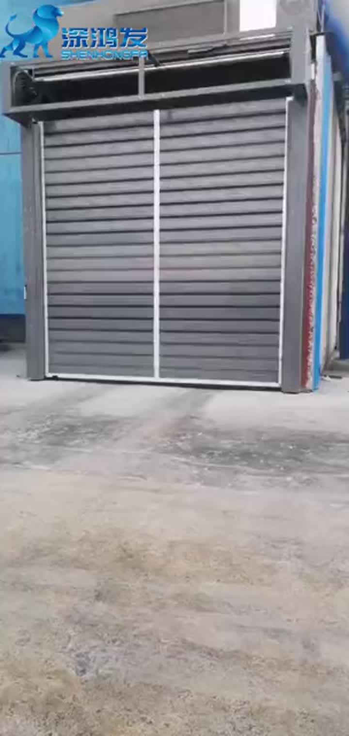 Porta rápida dura em espiral de alumínio.mp4