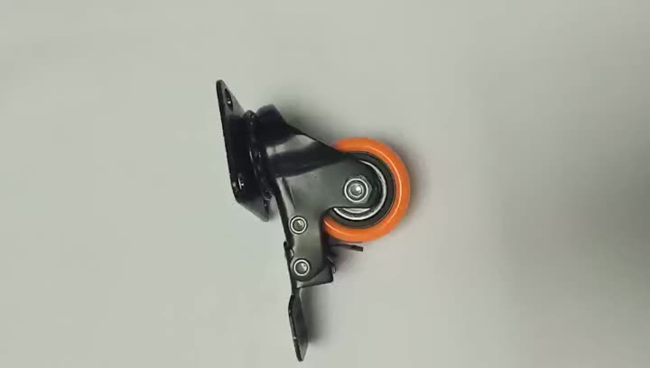 Orange PVC Caster.