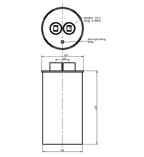 Damping and absorption capacitor snubber capacitor 6uF