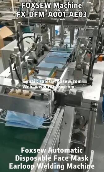 Automatic Flat Face Mask Earloop Welding Machine Line