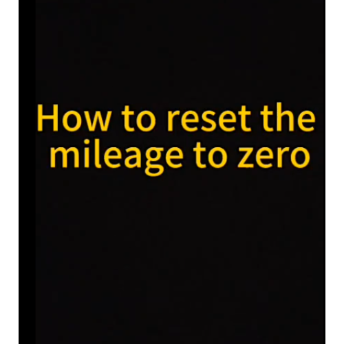 How to reset the mileage to zero