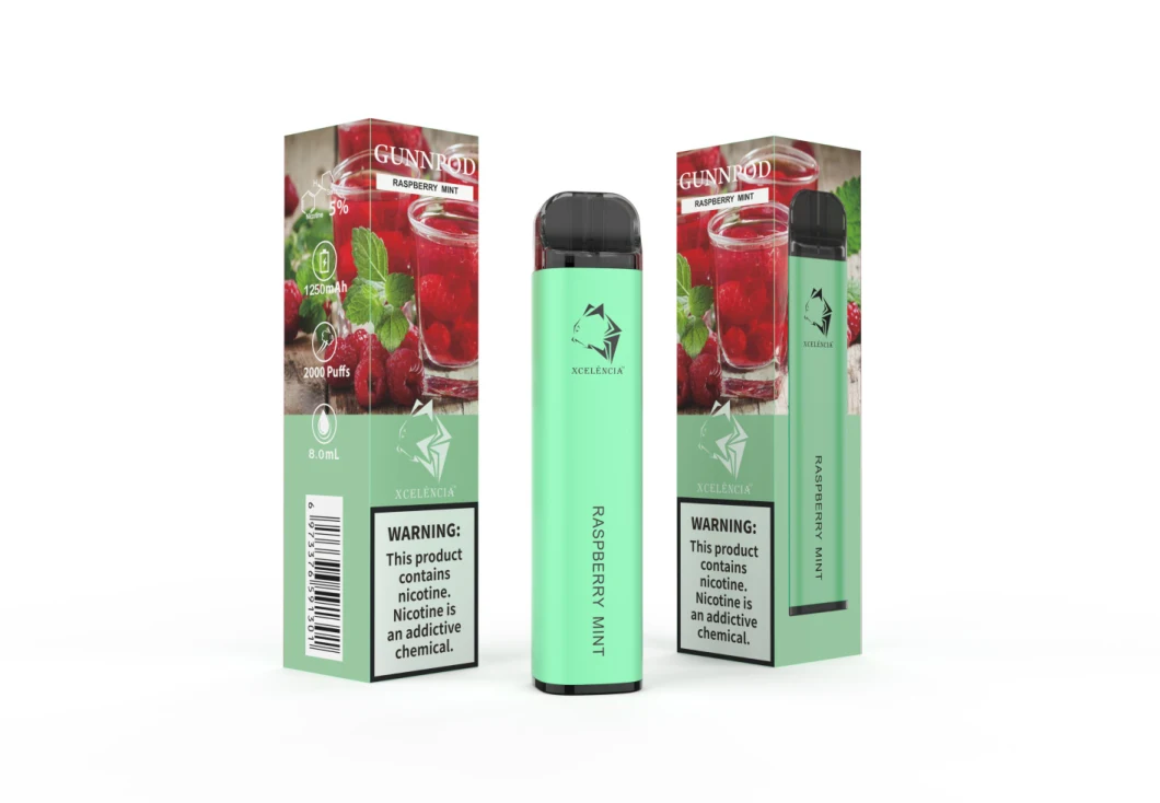 Gunnpod Meyve Aromalı Vaporizador Sigara E-Sigara 2000 Puffs Tek Kullanımlık Vape Buharlaştırıcı