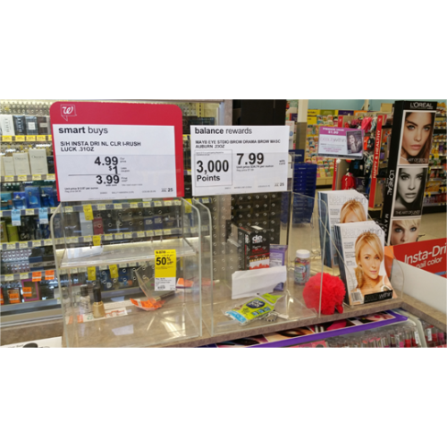 Productos de pantalla acrílica de la aplicación Honyplastic en EE. UU. Gigante minorista de medicamentos Walgreen