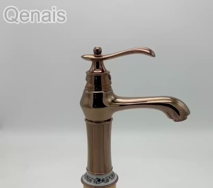 Rose Gold Tunggal Tuas Vintage Basin Faucet