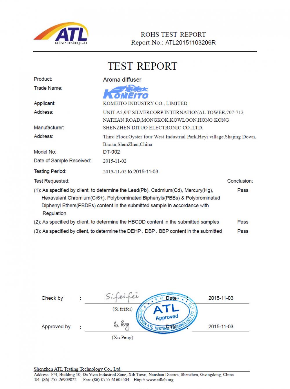 TEST REPORT