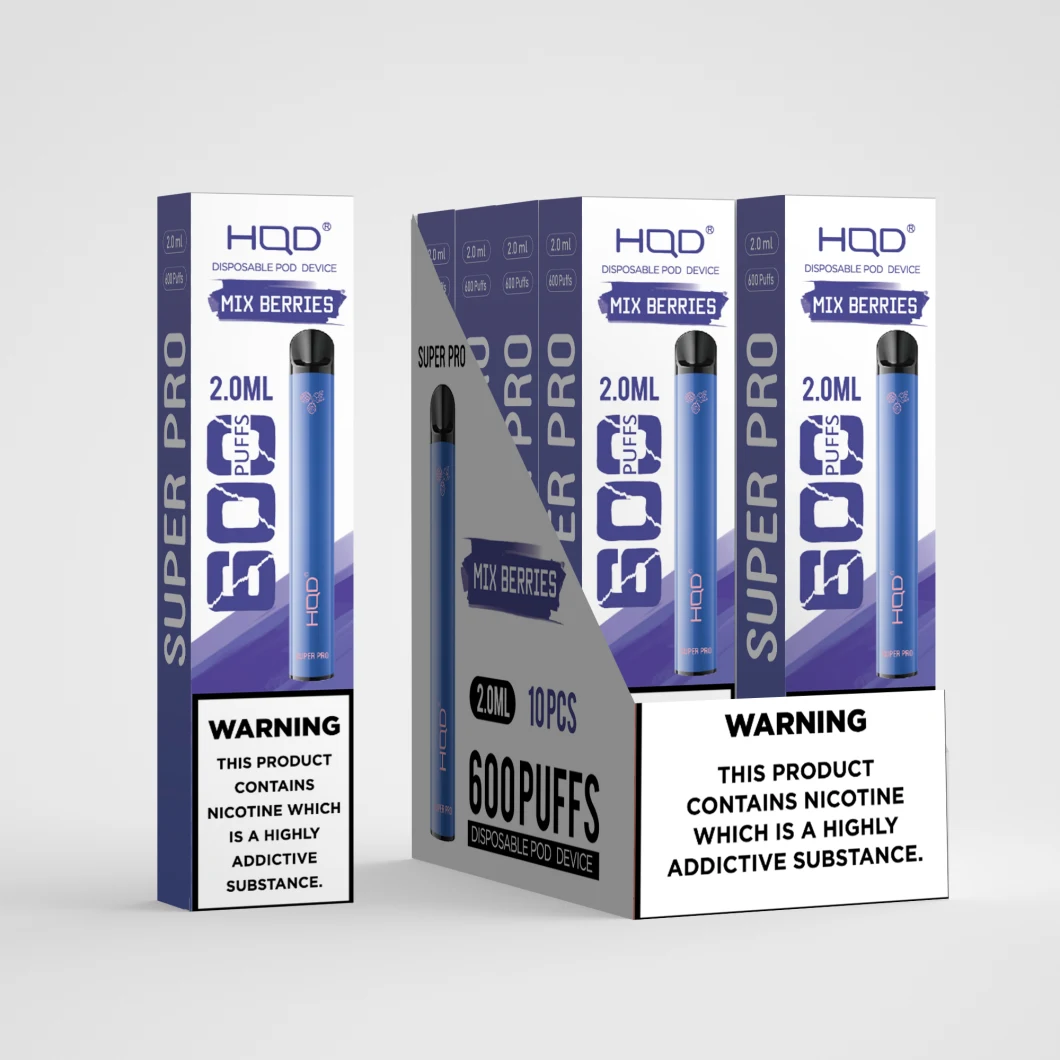 HQD Super Pro Vape 600 Puffs mélange la baie