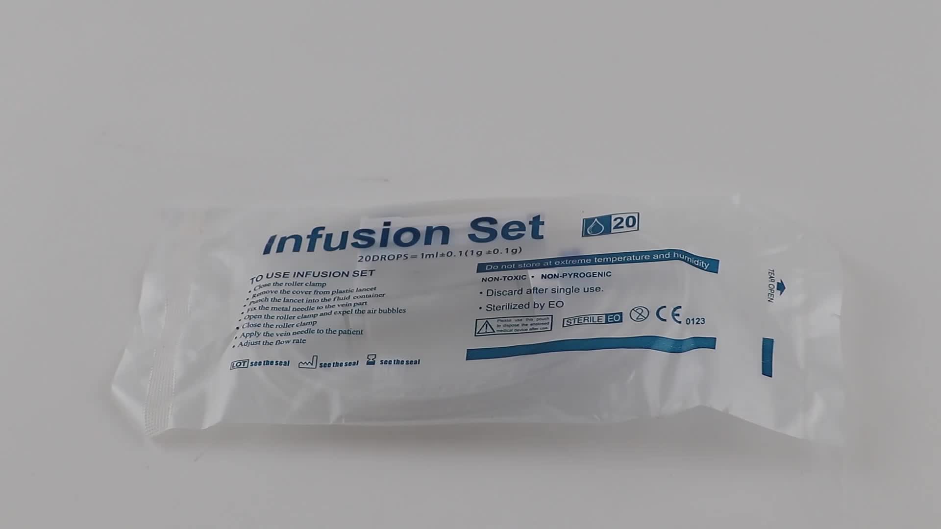 Y port IV Infusion Set Medical Disposable Infusion Set dengan filter mikro dengan jarum1