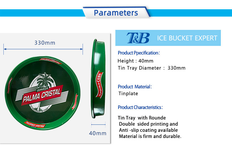 Tin Round Tray durable