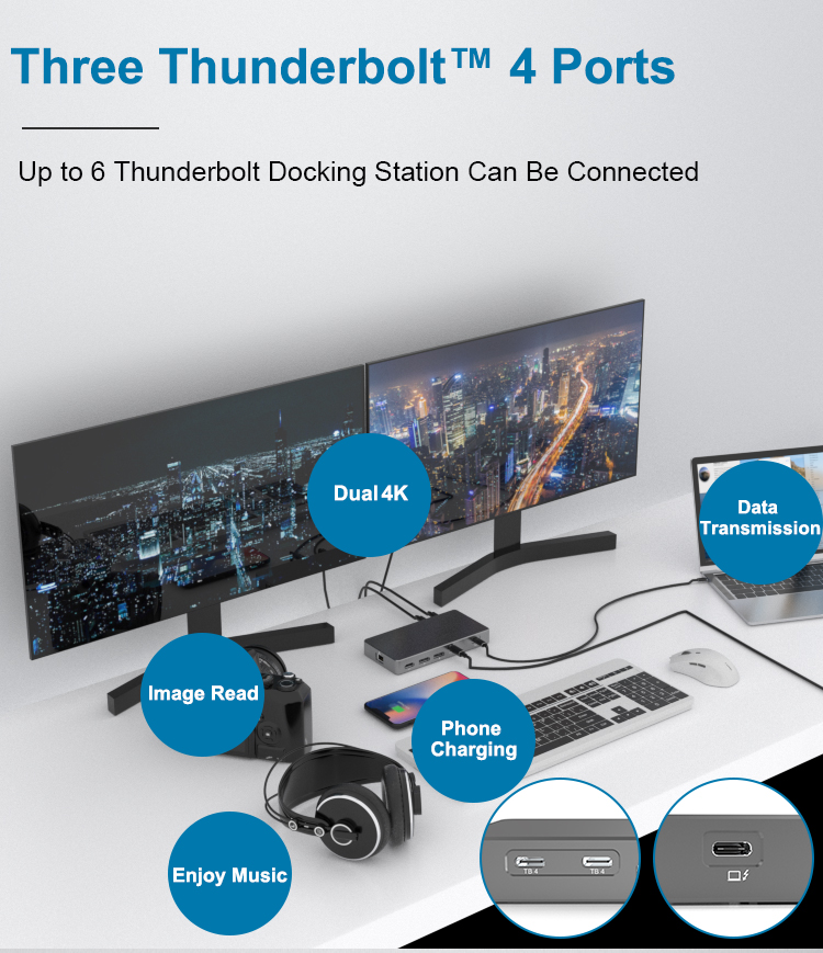 Type-C PD Charging Thunderbolt 4 Docking Station