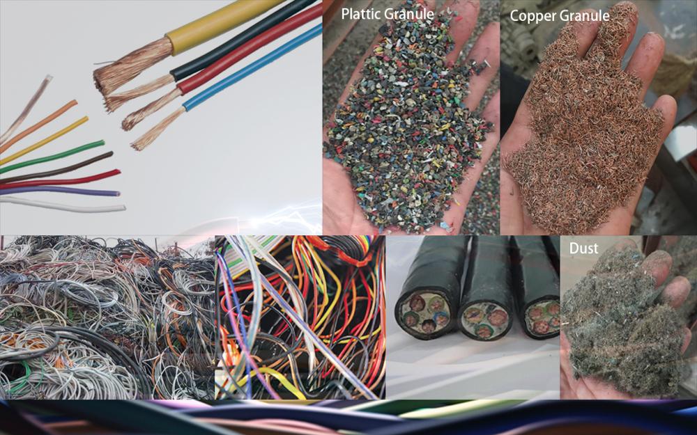 기계 작은 조각 구리 플라스틱을 재생하는가는가는 구리 제림 기 케이블 철사