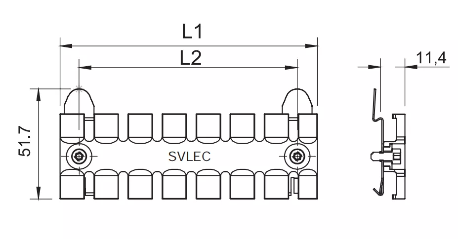 SVLEC Black Deman Lister Lister Plate Cable Пластина