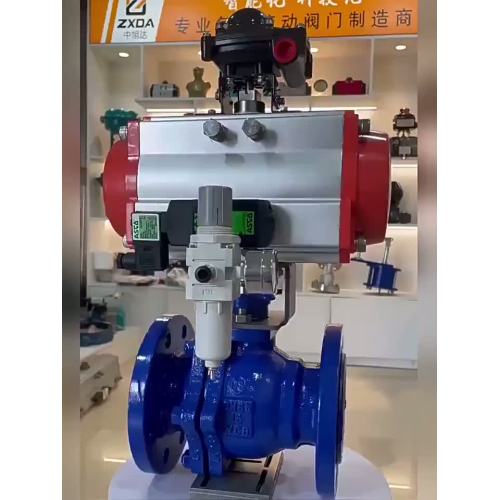 Supapă pneumatică cu bilă căptușită cu fluor